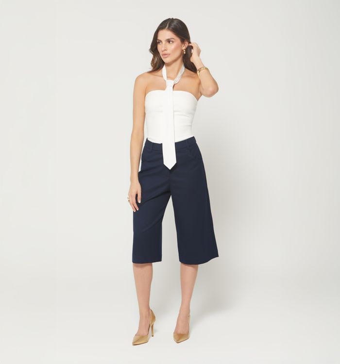 Blusa straple con corbata