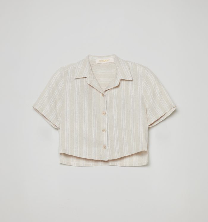 Blusa boxy manga corta