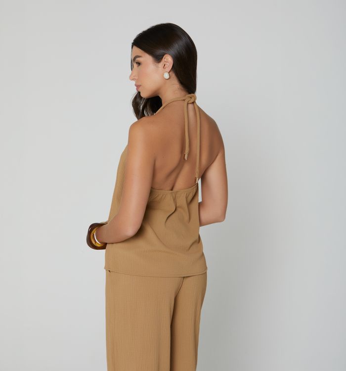 Blusa halter de amarre en cuello