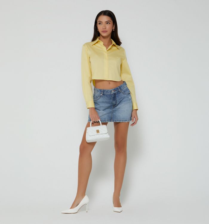 Blusa camisera boxy manga larga