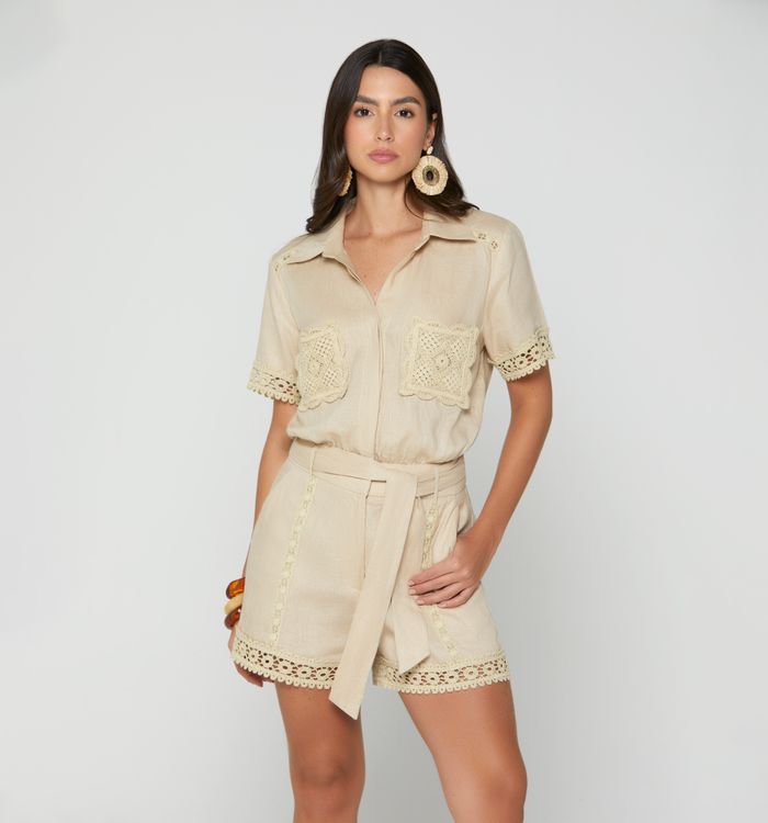Enterizo short con crochet