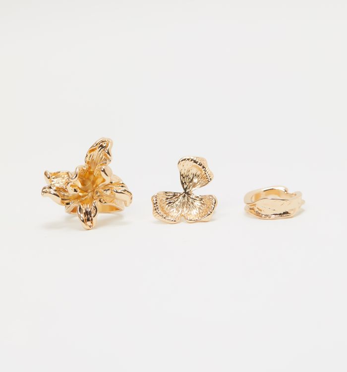 Anillos florales set x3
