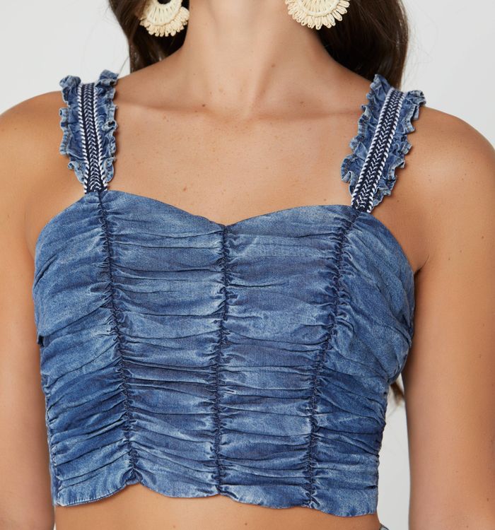 Blusa de tiras con insumo