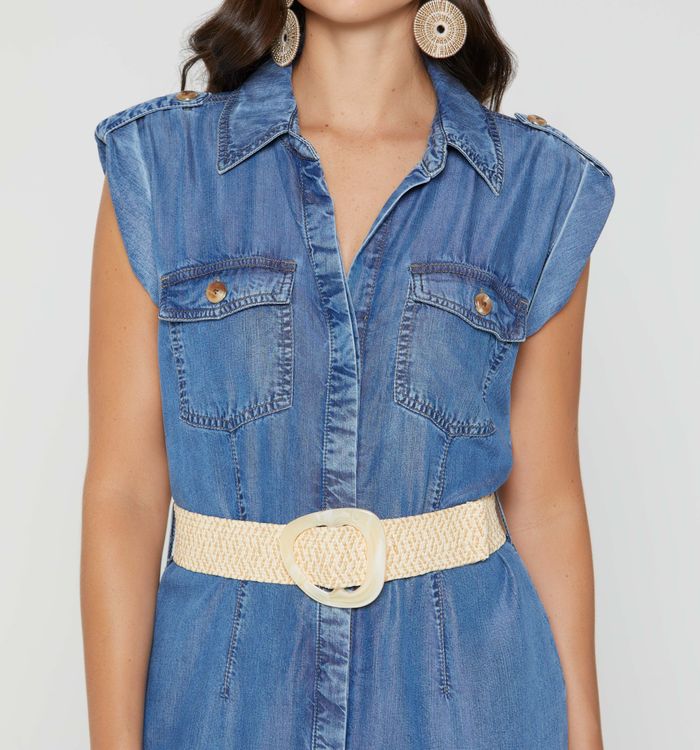 Vestido camisero midi