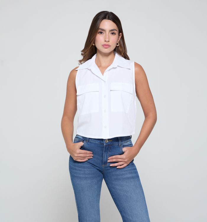Blusa sisa con bolsillos