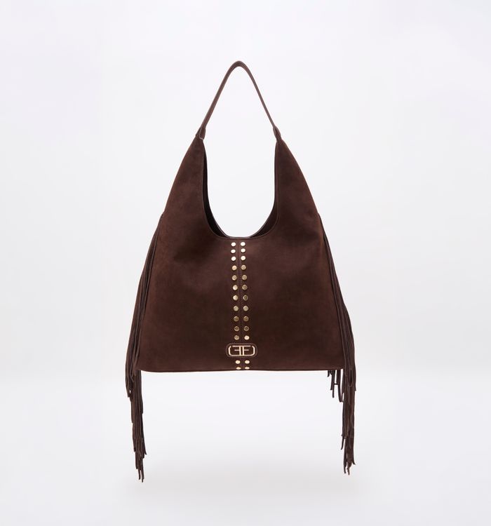 Bolso de hombro con flecos