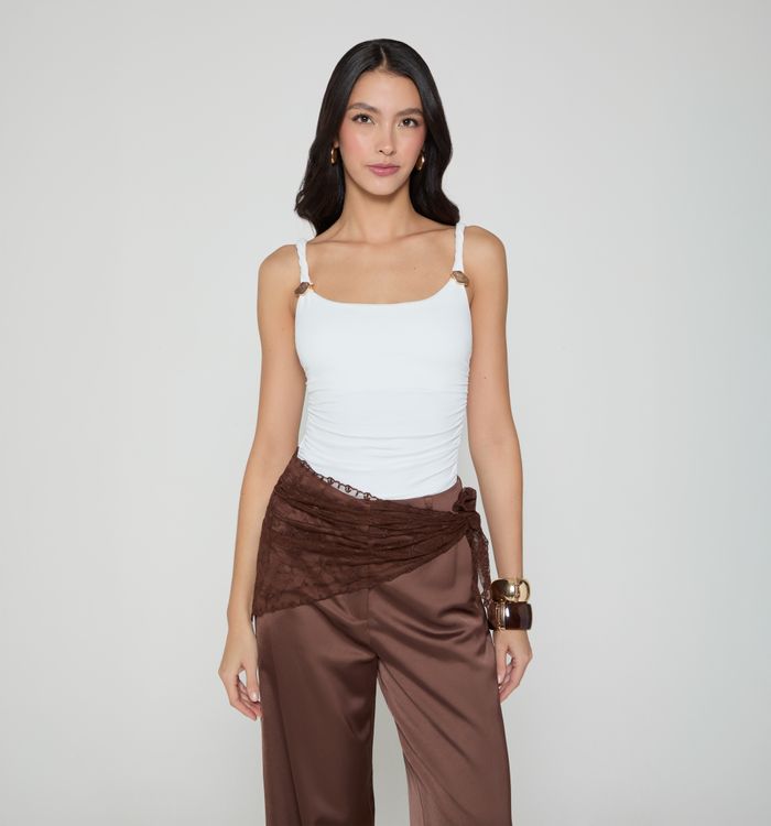 Blusa tiras entorchadas