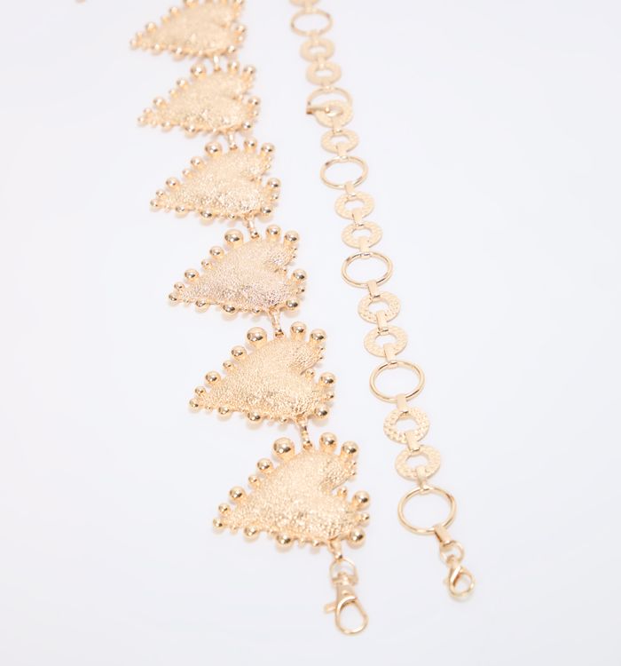 Cinturon corazon martillado set x 2