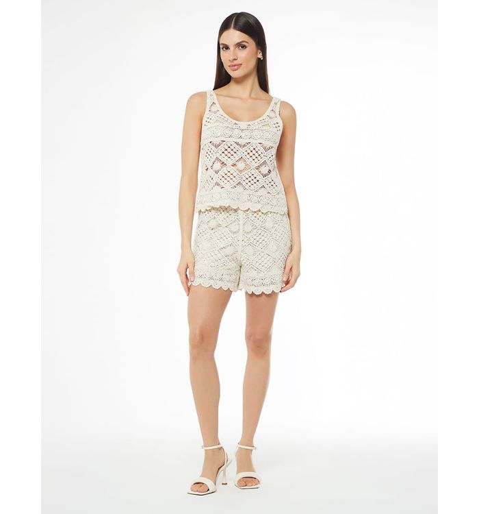 Blusa manga sisa en crochet