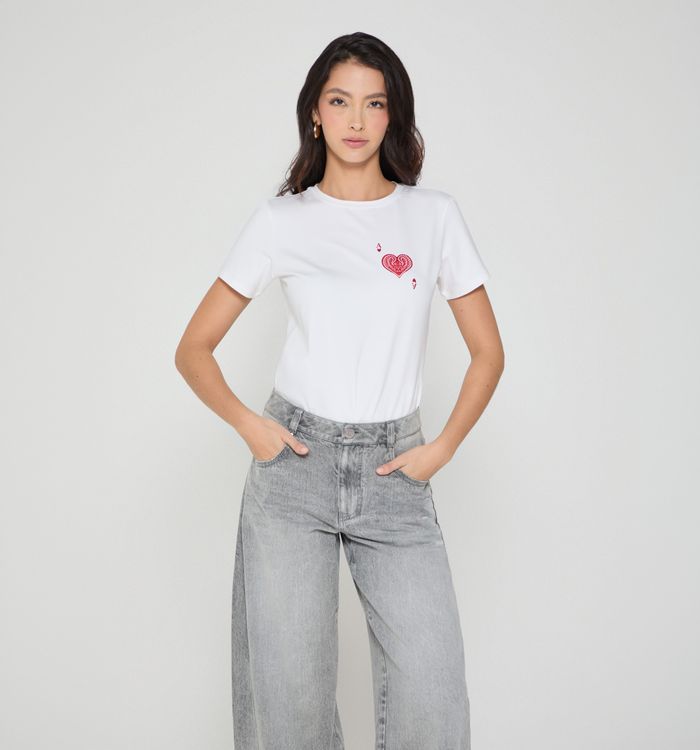 Camiseta manga corta estampada