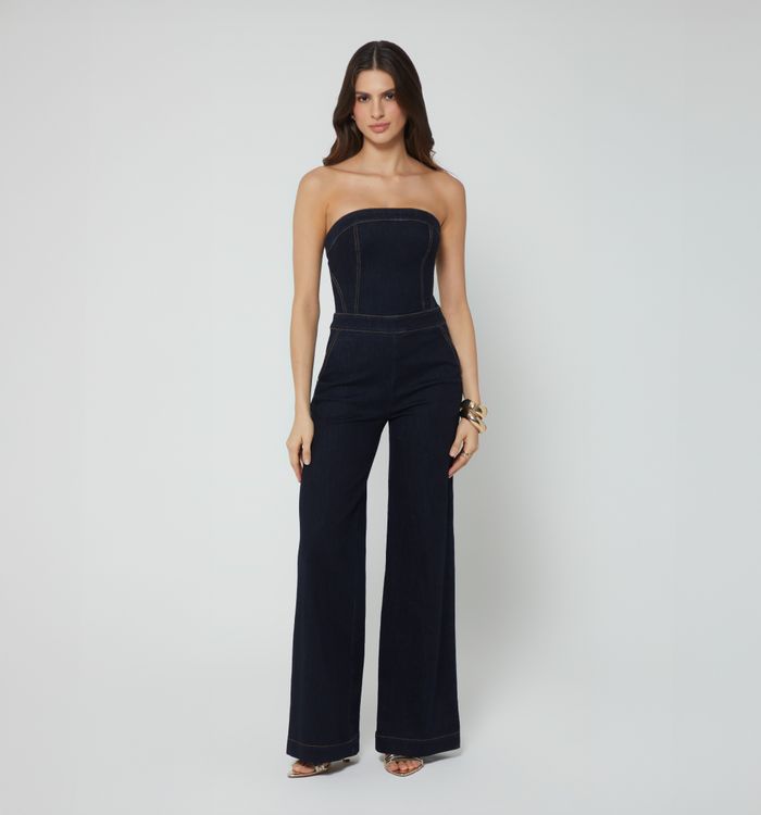 Enterizo palazo strapless