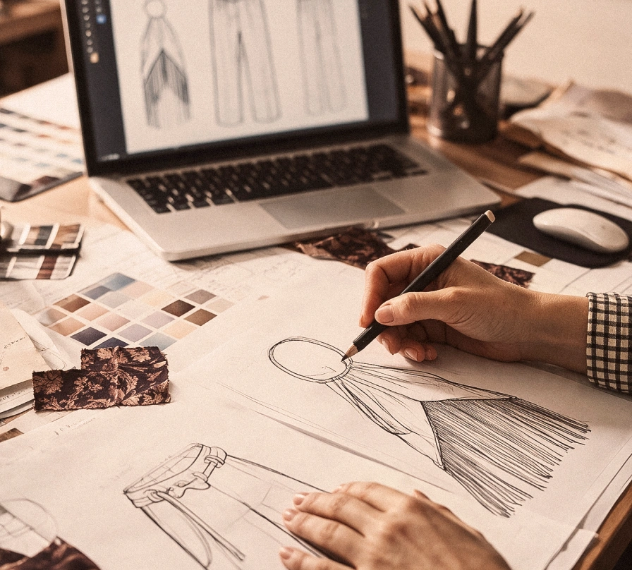 Diseño y bocetación de prendas para la colección Fall de Studio F