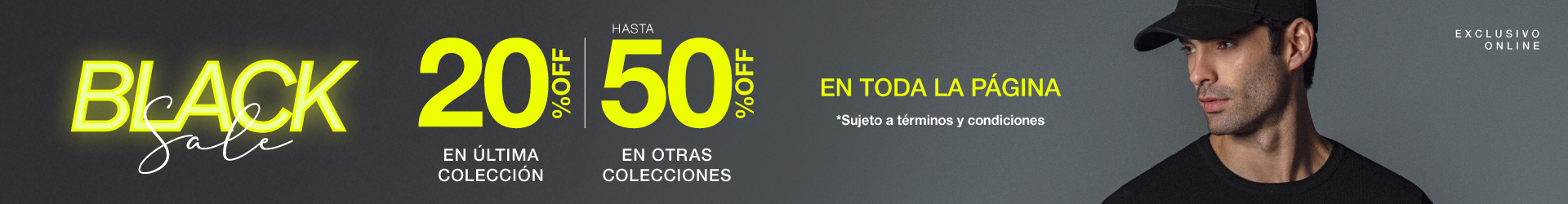 Black Sale 20% Última Colección 50% Otras Colecciones | Studio F Man ​