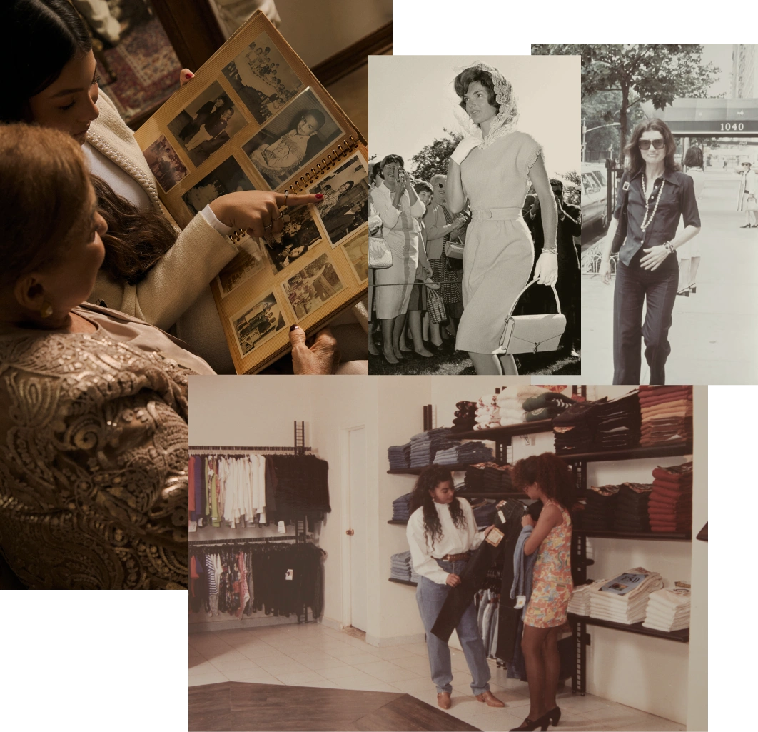 Moda y elegancia en los 60 Fotografías de archivo, álbum familiar y boutique que refleja la evolución de la moda y la elegancia de Studio F en los años 60.